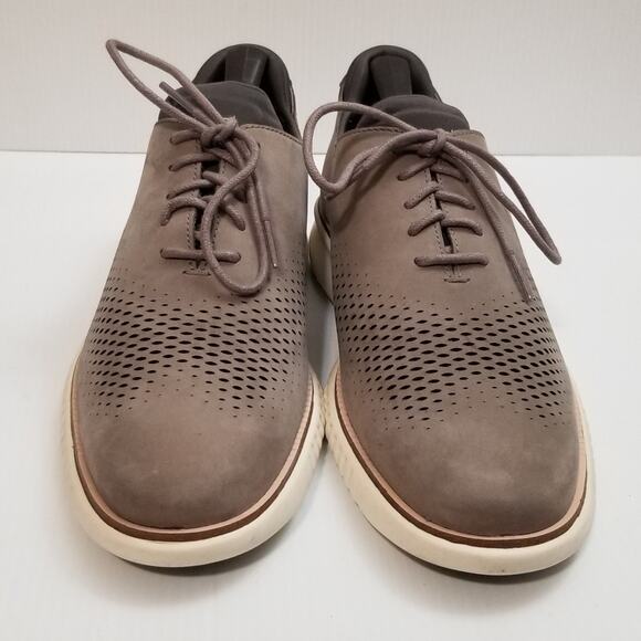 Cole Haan Men 2.ZeroGrand Lined Laser Wingtip Oxford Gray Leather Sz 8.5M C23814 main image 10